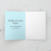 lets the adventure begins bridal shower add name d kaart (Binnen)