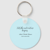 lets the adventure begins bridal shower add name d sleutelhanger (Achterkant)