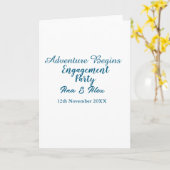 lets the adventure begins engagement party name da kaart (Gele Bloem)
