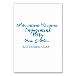 lets the adventure begins engagement party name da kaart