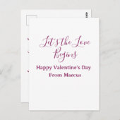 lets the fun begins happy new year name year simpl briefkaart (Voorkant / Achterkant)