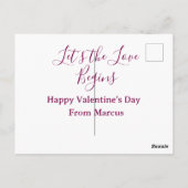 lets the fun begins happy new year name year simpl briefkaart (Achterkant)