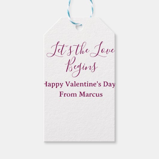 lets the fun begins happy new year name year simpl cadeaulabel (Voorkant)