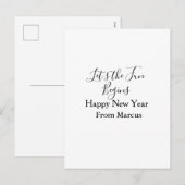 lets the fun begins happy new year name year simpl feestdagenkaart (Voorkant / Achterkant)