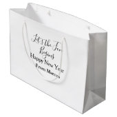 lets the fun begins happy new year name year simpl groot cadeauzakje (Achterkant Gekanteld)