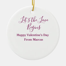 lets the fun begins happy new year name year simpl keramisch ornament