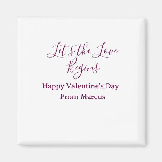 lets the fun begins happy new year name year simpl magneet (Voorkant)