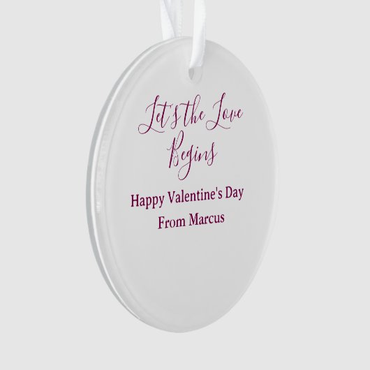 lets the fun begins happy new year name year simpl ornament (voorkant)