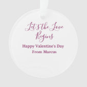 lets the fun begins happy new year name year simpl ornament (voorkant)