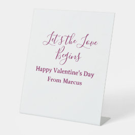 lets the fun begins happy new year name year simpl reclamebord met voetstuk