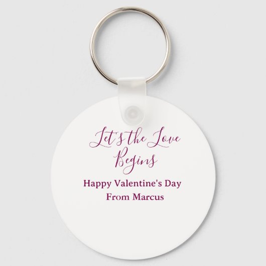 lets the fun begins happy new year name year simpl sleutelhanger (Voorkant)