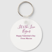 lets the fun begins happy new year name year simpl sleutelhanger (Achterkant)