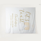 Let's Toast Bridal Shower Gold Backdrop Wandkleed (Voorkant (horizontaal))