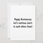 Lets Toast neutral Happy Anniversary greeting card Aankondiging (Achterkant)