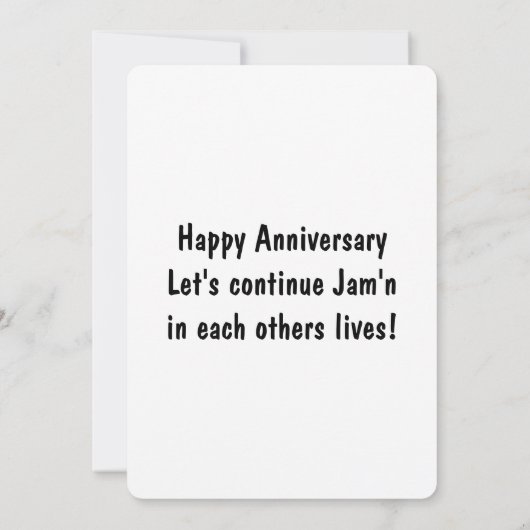 Lets Toast neutral Happy Anniversary greeting card Aankondiging (Achterkant)