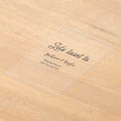 Let's toast to engagement party name date elegant  acryl uitnodigingen (Laagn)