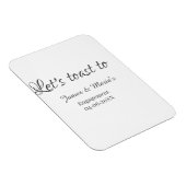 Let's toast to engagement party name date elegant magneet (Rechterzijde)