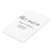 Let's toast to engagement party name date elegant magneet (Linkerzijde)