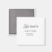 Let's toast to engagement party name date elegant magneet (Voorkant / Achterkant)