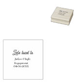 Let's toast to engagement party name date elegant  rubberstempel (Gestempeld)