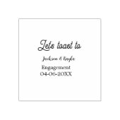 Let's toast to engagement party name date elegant  rubberstempel (Afrduk)