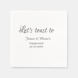 Let's toast to engagement party name date elegant  servet
