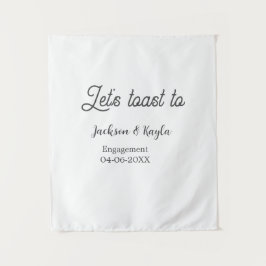 Let's toast to engagement party name date elegant  wandkleed