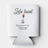 Let's toast to engagement party name date glass blikjeskoeler (Achterkant)