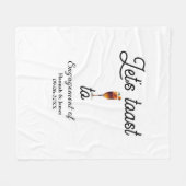 Let's toast to engagement party name date glass fleece deken (Voorkant (Horizontaal))