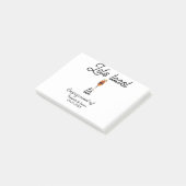 Let's toast to engagement party name date glass post-it® notes (Schuin)