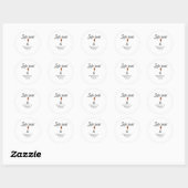 Let's toast to engagement party name date glass ronde sticker (Vel)