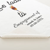 Let's toast to engagement party name date glass sherpa deken (3/4)