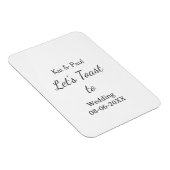 Let's toast to wedding add name date simple couple magneet (Rechterzijde)