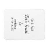 Let's toast to wedding add name date simple couple magneet (Horizontaal)