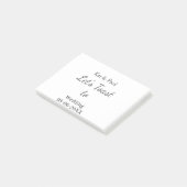 Let's toast to wedding add name date simple couple post-it® notes (Schuin)