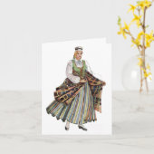 Lets traditioneel kostuum kaart (Gele Bloem)