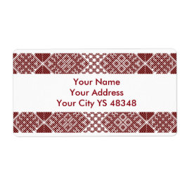 Lets traditioneel ontwerp van de Lielvarde-gordel Etiket