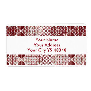 Lets traditioneel ontwerp van de Lielvarde-gordel Etiket