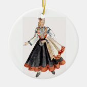 Lets traditionele kostuumversieringen keramisch ornament (Voorkant)