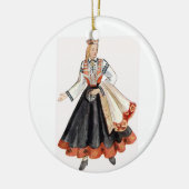 Lets traditionele kostuumversieringen keramisch ornament (Links)