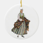 Lets traditionele kostuumversieringen keramisch ornament (Achterkant)