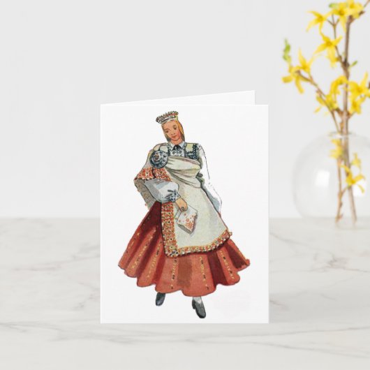 Lets Tradtitional kostuum Nica Kaart (Gele Bloem)