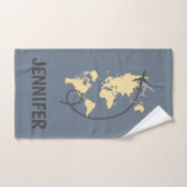 Let's travel the world illustration bad handdoek (Handdoek)