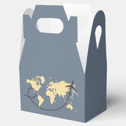 Let's travel the world illustration bedankdoosjes (Geopend)