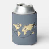 Let's travel the world illustration blikjeskoeler (Blikje Voorkant)