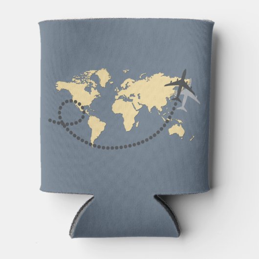 Let's travel the world illustration blikjeskoeler (Voorkant)