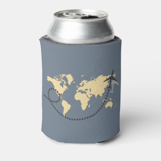 Let's travel the world illustration blikjeskoeler (Blikje Achterkant)