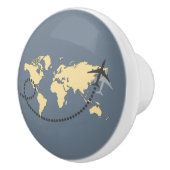 Let's travel the world illustration keramische knop (Rechts)