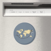 Let's travel the world illustration magneet (Insitu (Vaatwasser))