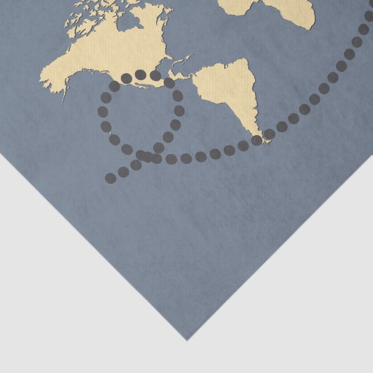 Let's travel the world illustration tissuepapier (Detail)